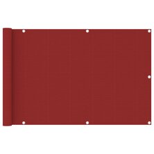Balkonscherm 90x400 cm HDPE rood