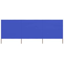 Windscherm 3-panelen 400x120 cm stof azuurblauw