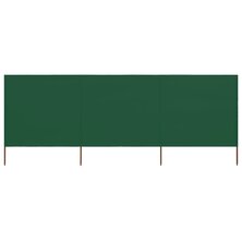 Windscherm 3-panelen 400x160 cm stof groen