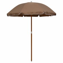 Parasol met stalen paal 180 cm taupe