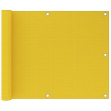 Balkonscherm 75x600 cm HDPE geel