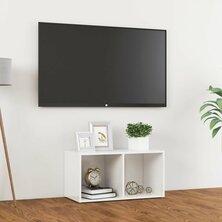 Tv-meubel 72x35x36,5 cm bewerkt hout hoogglans wit 8720286354391