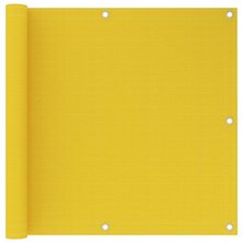 Balkonscherm 90x600 cm HDPE geel