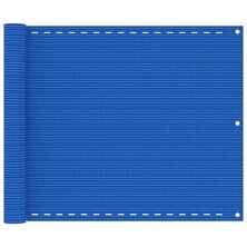 Balkonscherm 75x400 cm HDPE blauw