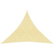 Zonnezeil 160 g/m&sup2; 3x3x3 m HDPE beige