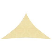 Zonnezeil 160 g/m&sup2; 3,5x3,5x4,9 m HDPE beige