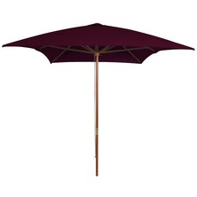 Parasol met houten paal 200x300 cm bordeauxrood 8720286164402