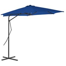 Parasol met stalen paal 300x230 cm blauw