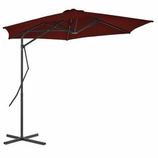 Parasol met stalen paal 300x230 cm bordeauxrood