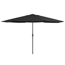 Parasol met metalen paal 390 cm zwart