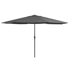 Parasol met metalen paal 390 cm antraciet