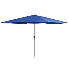 Parasol met metalen paal 390 cm azuurblauw