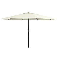 Parasol met metalen paal 390 cm zandwit