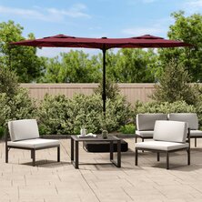 Parasol dubbel 316x240 cm bordeauxrood