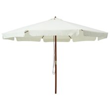 Parasol met houten paal 330 cm zandwit