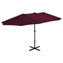 Parasol met aluminium paal 460x270 cm bordeauxrood