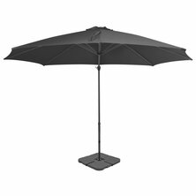 Parasol met draagbare voet antraciet