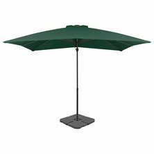 Parasol met draagbare voet groen