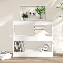 Boekenkast/kamerscherm 80x30x72 cm wit