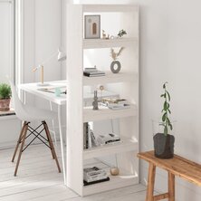 Boekenkast/kamerscherm 60x30x167,5 cm massief grenenhout wit 8720286608746