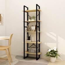 Boekenkast met 5 schappen 60x30x175 cm massief grenenhout