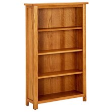 Boekenkast met 4 schappen 70x22x110 cm massief eikenhout