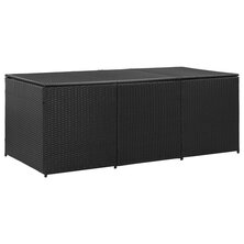 Tuinbox 180x90x70 cm poly rattan zwart