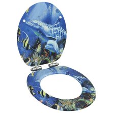 Toiletbril met soft-close deksel dolfijn MDF