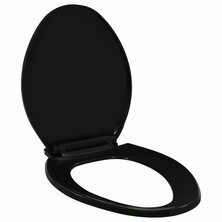 Toiletbril soft-close met quick-release ontwerp zwart