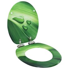 Toiletbril met soft-close deksel waterdruppel MDF groen