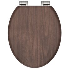 SCH&Uuml;TTE Toiletbril met soft-close DARK WOOD MDF