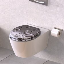 SCH&Uuml;TTE Toiletbril met soft-close GREY STEEL