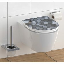 SCH&Uuml;TTE Toiletbril met soft-close quick-release hoogglans ROUND DIPS