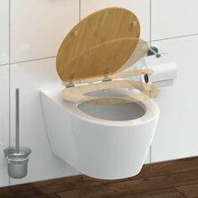 SCH&Uuml;TTE Toiletbril met soft-close NATURAL BAMBOO