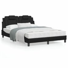 Bed met matras kunstleer zwart 120x200 cm 8721012352650