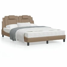 Bed met matras kunstleer cappuccinokleurig 120x200 cm 8721012352698