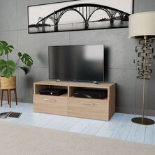 Tv-meubel 95x35x36 cm bewerkt hout eikenkleurig