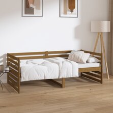 Slaapbank 90x190 cm massief grenenhout honingbruin