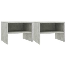 Nachtkastjes 2 st 40x30x30 cm bewerkt hout betongrijs