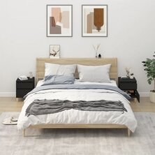 Nachtkastjes 2 st 40x35x50 cm zwart 8720287226239