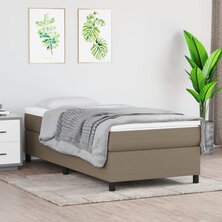 Boxspring met matras stof taupe 80x200 cm 8720845548780