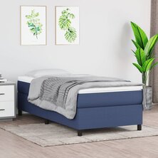 Boxspring met matras stof blauw 80x200 cm 8720845548803