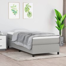 Boxspring met matras stof lichtgrijs 90x190 cm 8720845548827