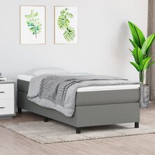 Boxspring met matras stof donkergrijs 90x190 cm 8720845548834