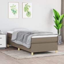 Boxspring met matras stof taupe 90x190 cm 8720845549855