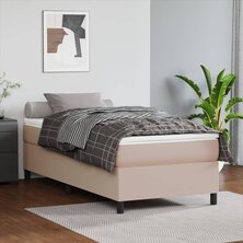 Boxspring met matras kunstleer cappuccinokleurig 80x200 cm 8720845550769