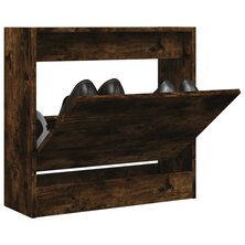 Schoenenkast 60x21x57 cm bewerkt hout gerookt eikenkleurig 8721012381223