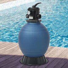 Zwembadzandfilter met 6-positie ventiel 460 mm blauw 8718475998709