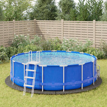 Zwembadgrondzeil &Oslash;458 cm polyester geotextiel lichtgrijs 8720845773861