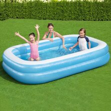 Bestway Gezinszwembad rechthoekig opblaasbaar 262x175x51 cm blauw wit 8721012051836